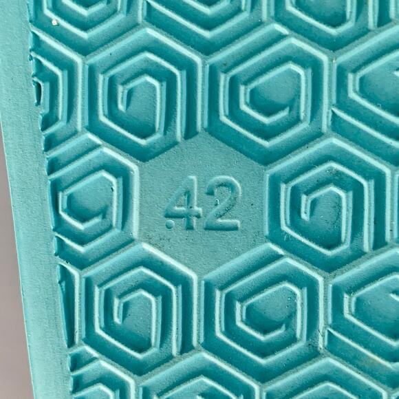 J.W.ANDERSON Size 9 Blue Green Anchor Logo Acetate Pool Slide Sandals main image 9